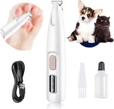 Dog Paw Trimmer,Furry Basics Pet Hair Trimmer,Saffory Dog Paw Trimmer with LED L