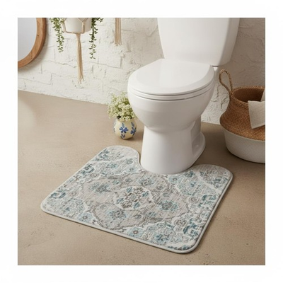 #ad Rug U Shaped Super Absorbent amp; Non Slip Bathroom Rug Soft Plush Surround M... $16.12