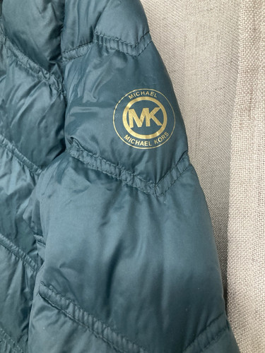 Michael Kors Packable Down Fill Puffer Jacket/Coat Dark Green Women XS - Picture 6 of 11