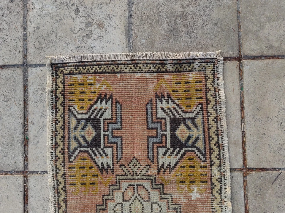 Turkish Antique rug Bohemian Area rug Oushak rug Vintage Rug Handmade Wool rug - Image 4 of 4