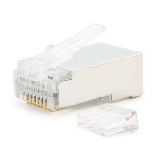 Nanocable 10 Pack RJ45 PC Stecker Crimpstecker Transparent 10.21.0203 Cat.6
