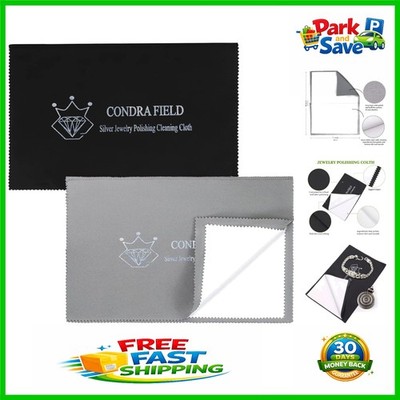 Jewelry Polishing Cloth Set - 2 Extra Large 11'' x 14'' Cloths for All Metals
