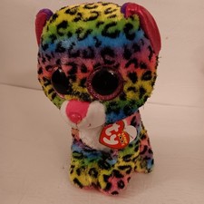 TY Beanie Boos Dotty The Rainbow Leopard Medium 9" Tall MWT Retired Plush Toy