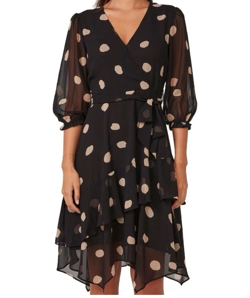 Stella Black And White Polka Dot Dress Size 14