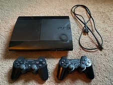 (READ DESC) Sony PlayStation 3 Super Slim 500 GB - Black w/ 2 Controllers