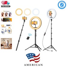 12" Ring Light with 63" extendable Tripod Stand, Selfie RingLight with Phone ...