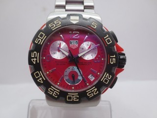 TAG HEUER FORMULA 1 CAC1112 RED CHRONOGRAPH STAINLESS STEEL QUARTZ MENS WATCH