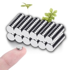 120 Pcs Small Round Neodymium Magnets for Crafts   Little Tiny 6x2mm, Silver