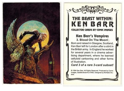 The Beast Within Ken Barr Vampires Seltene Karte Nr. 3 Comic Images 1994
