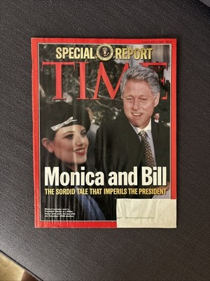 Monica and Bill (Cigar Edition) Time Magazine February 2 1998 Special Report