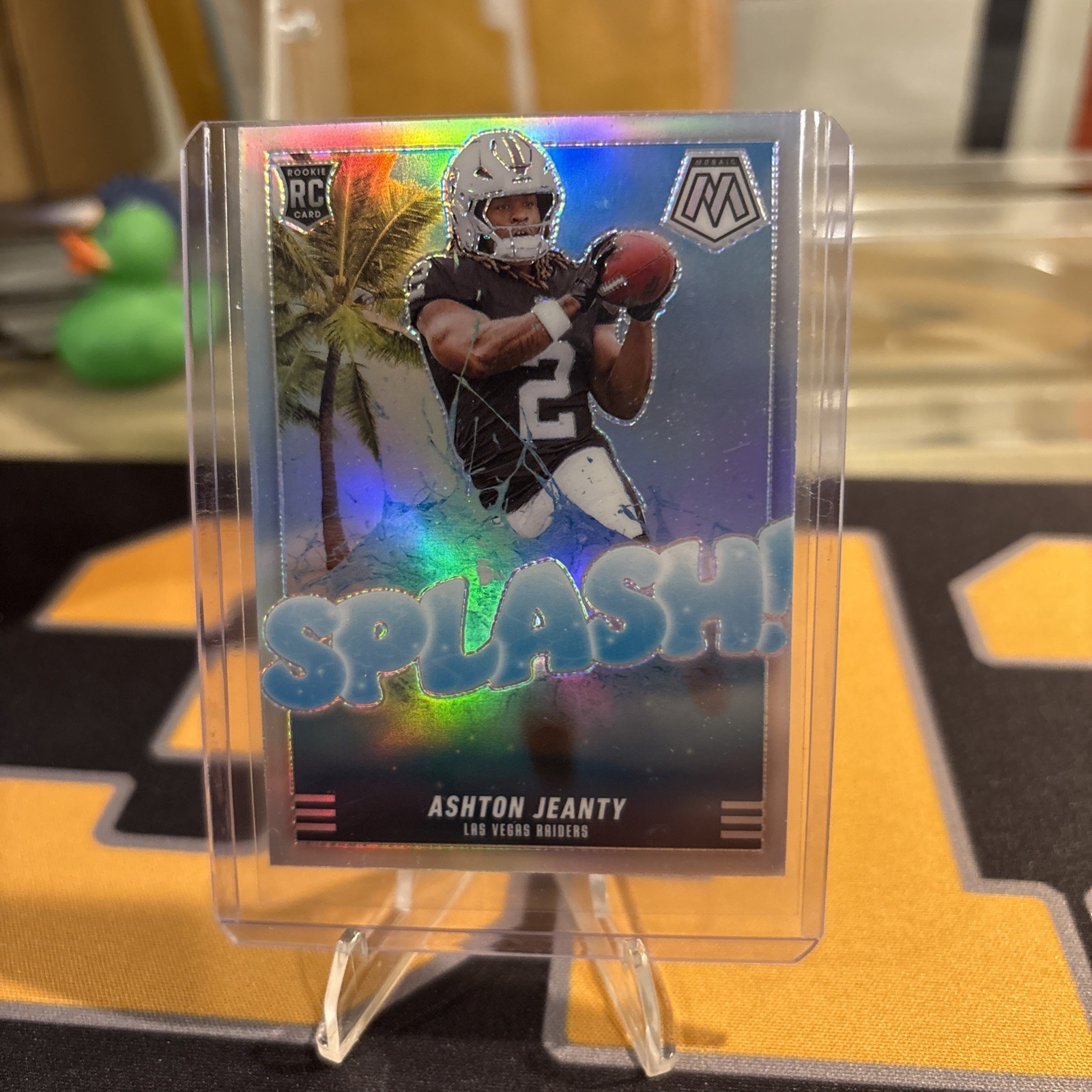 2025 Panini Mosaic - Splash Mosaic Ashton Jeanty #14 Silver Prizm (RC)