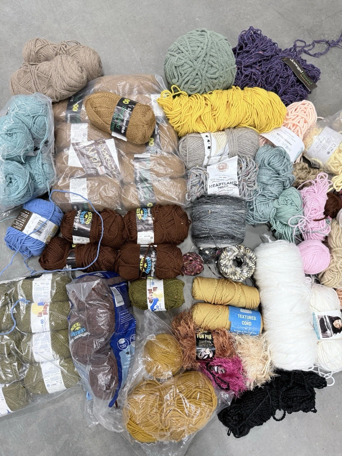 Huge Yarn Lot Assorted Colors/Materials/Size Wool Cotton Polyester FREE SHIPPING - product detail image 9