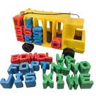 Vintage 1971 Mattel Tuff Stuff Toy Pull Truck with Stacking Letter Blocks