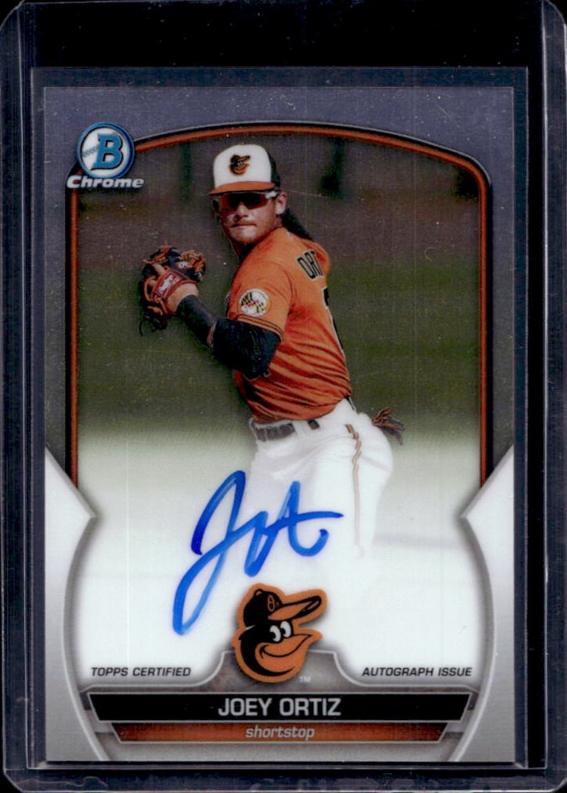 2023 Bowman Chrome Joey Ortiz Prospect Auto #CPA-JOR Orioles