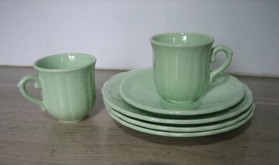 2 Tasses à Café & 4 Coupelles Céramique émaillée SALINS - Photo 1/4