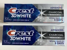 Crest 3D White Advanced Charcoal Teeth Whitening Toothpaste, 2.4 Oz (Lot of 2)