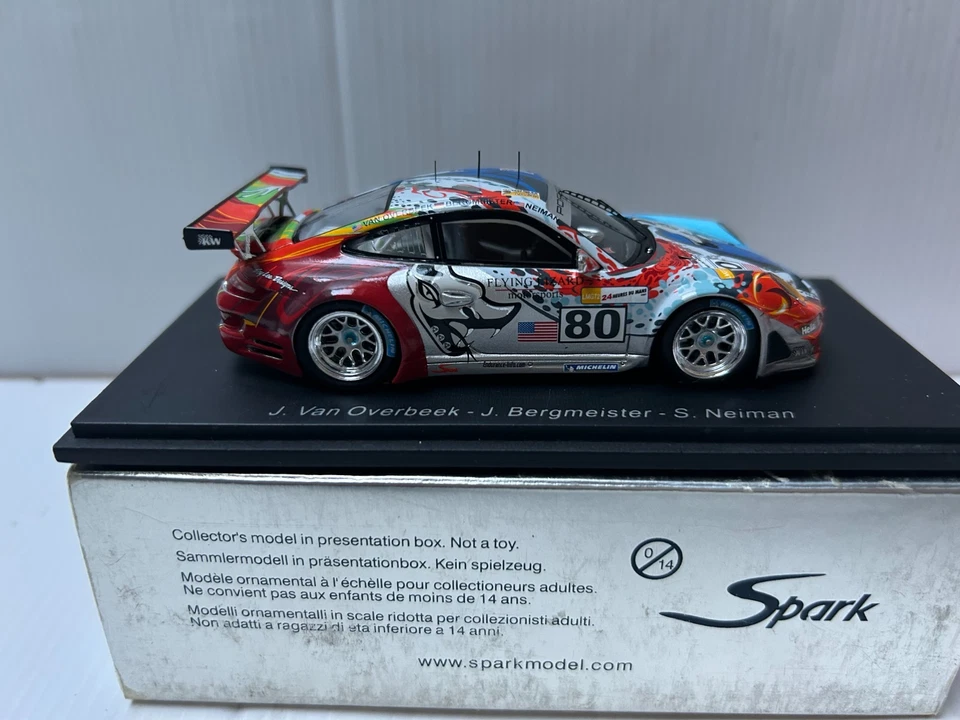 SPARK LM S1904 Porsche 997 GT3 RSR #80 24h Le Mans 2007 J. Van Overbeek 1/43 - Photo 4/4