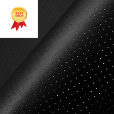 Leather Repair Patch, Breathable Perforated Self 7.8x11.8 inch, Black