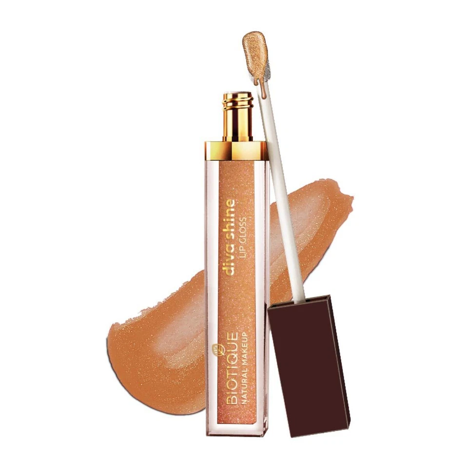 Biotique Natürlich Makeup Diva Glanz Lip Gloss Für Make-Up Topf Of Gold 3ml - Bild 4 von 4
