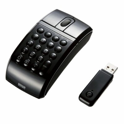 Sanwa Supply NT-WLMA2BK Wireless Ziffernblock Maus schwarz