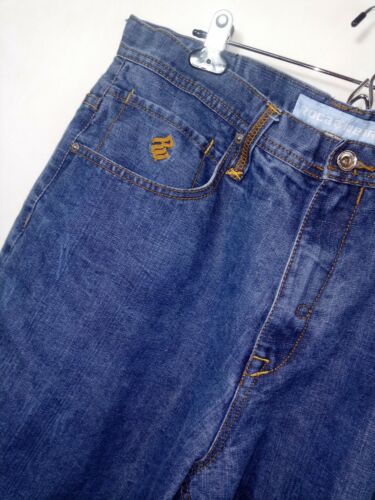 Roca wear Hipster Men's 38/21 Jeans Capri Medium Wash Straight Leg Embroidered - Picture 2 of 9
