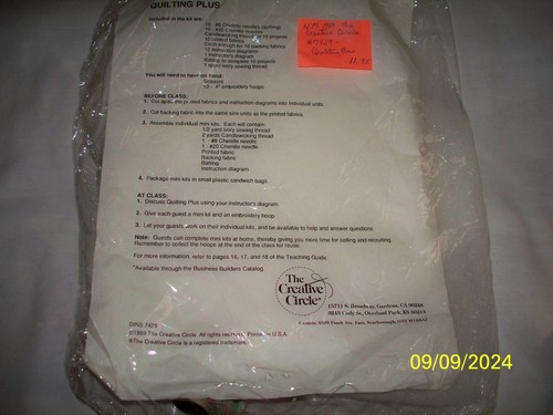QUILTING PLUS STITCHING KITS VINTAGE by THE CREATIVE CIRCLE - U-PICK 1 - Picture 4 of 9