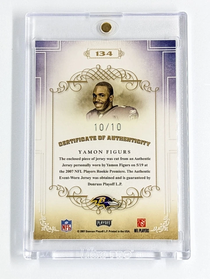 2007 Playoff National Treasures Rookie Brand Logos #134 Yamon Figurs NFL Shield - Image 2 of 2