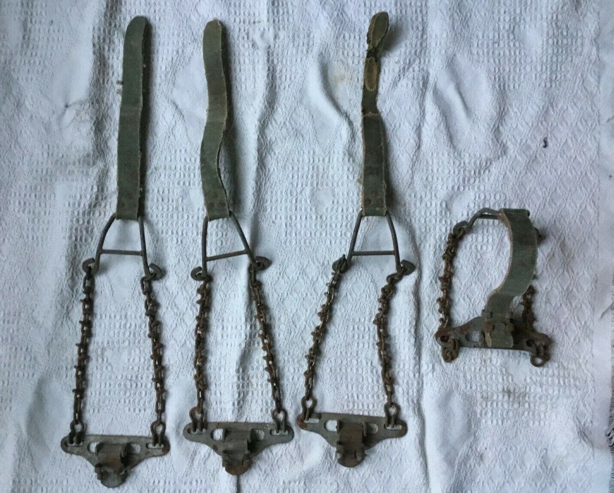 Crampons Vintage Pour Matériel Ski / Marche Sur Glace Et Neige