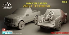 Turnbase Miniature Modern ZPU-1 Technical Truck Zona Alfa Spectre 15mm 20mm 28mm