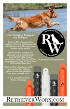 RETRIEVERWORX BLACK 6 SIDED BUMPER  3 PACK DOG TRAINING THROWING DUMMY FLOATS