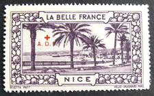 FRANCE ERINNOPHILIE / CINDERELLA  - LA BELLE FRANCE - NICE - Surchargée A.D.F.