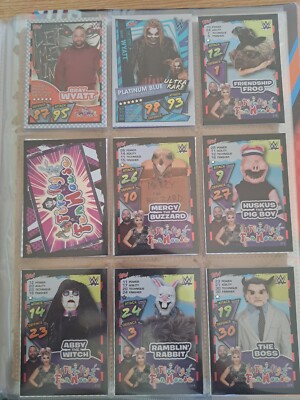 9 Karten 2021 Topps Slam Attax WWE 
