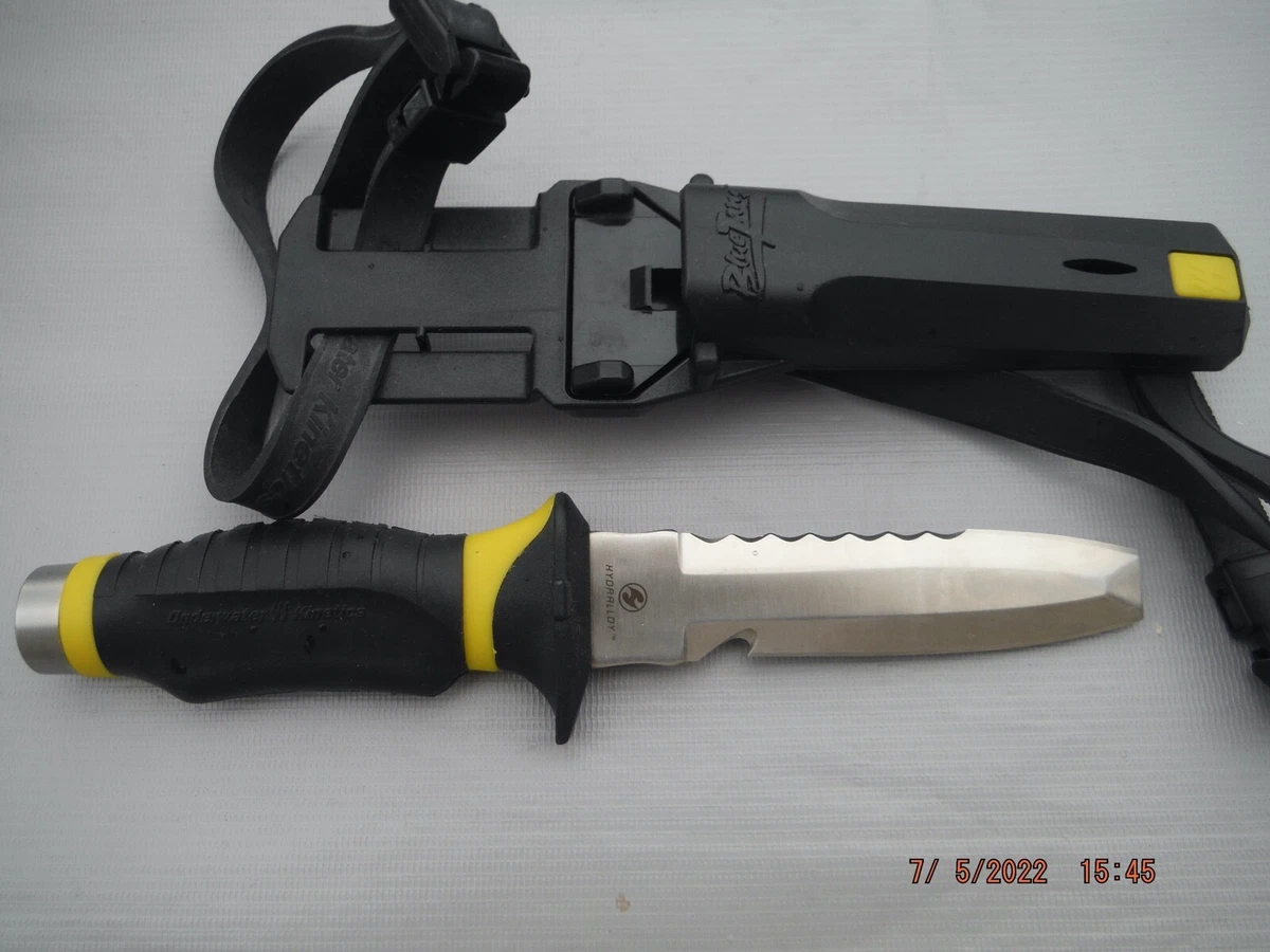 Scuba Dive Knife by Underwater Kinetics 10 overall, 4 14 blue tang  Titanium | eBay