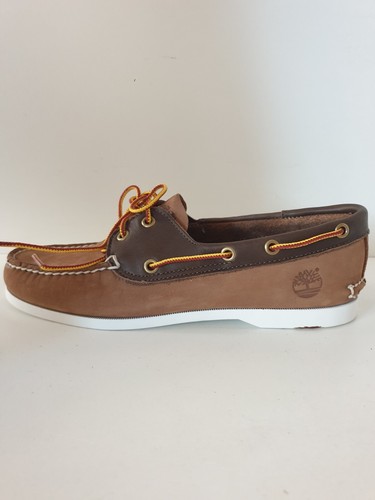 TIMBERLAND 6504A SCARPAUOMO BICOLORE 2 OCCHI SUOLA BIANCA MARRONE SCAMOSCIATO - Foto 2 di 4