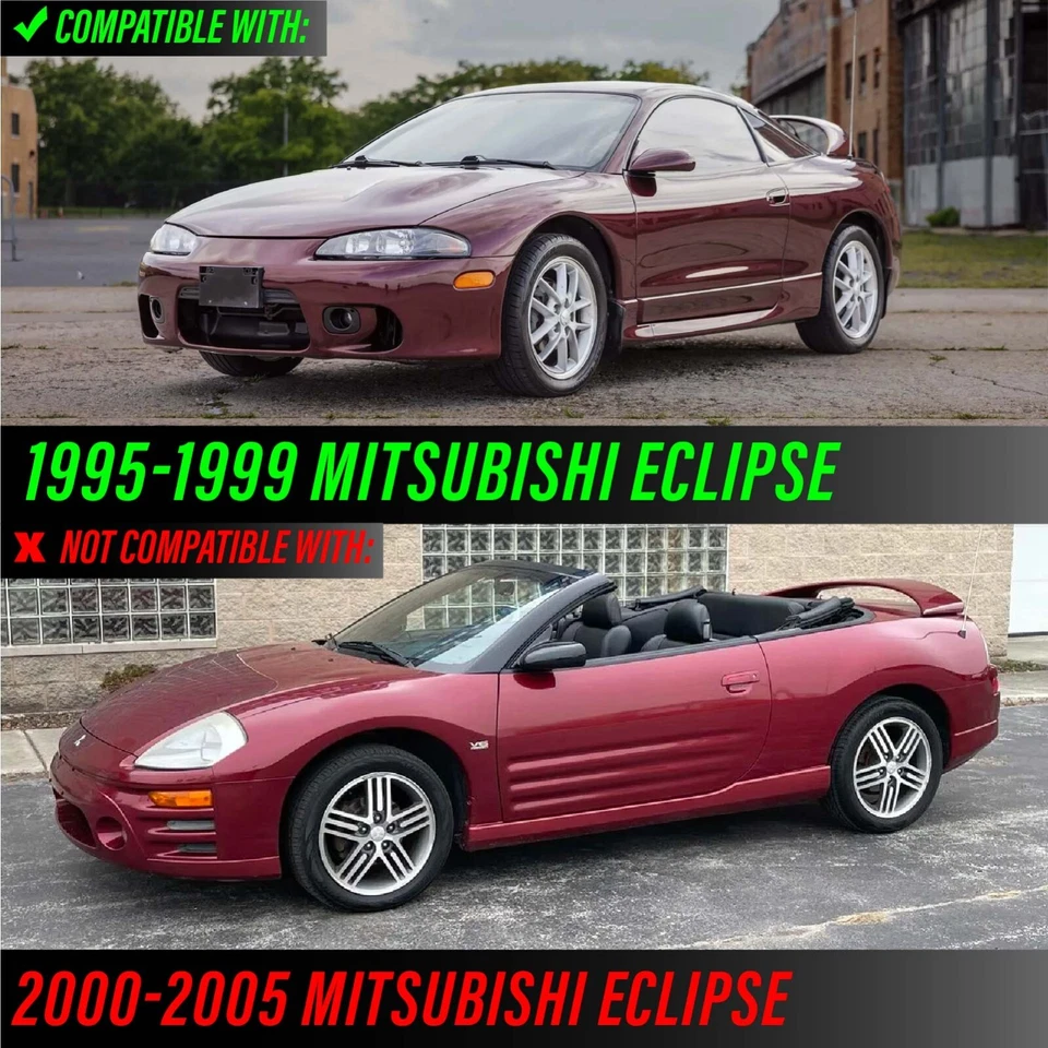 JDM Smoke Bumper Side Marker Lights For 1995-1999 95 96 98 99 Mitsubishi Eclipse Foto 2 de 4