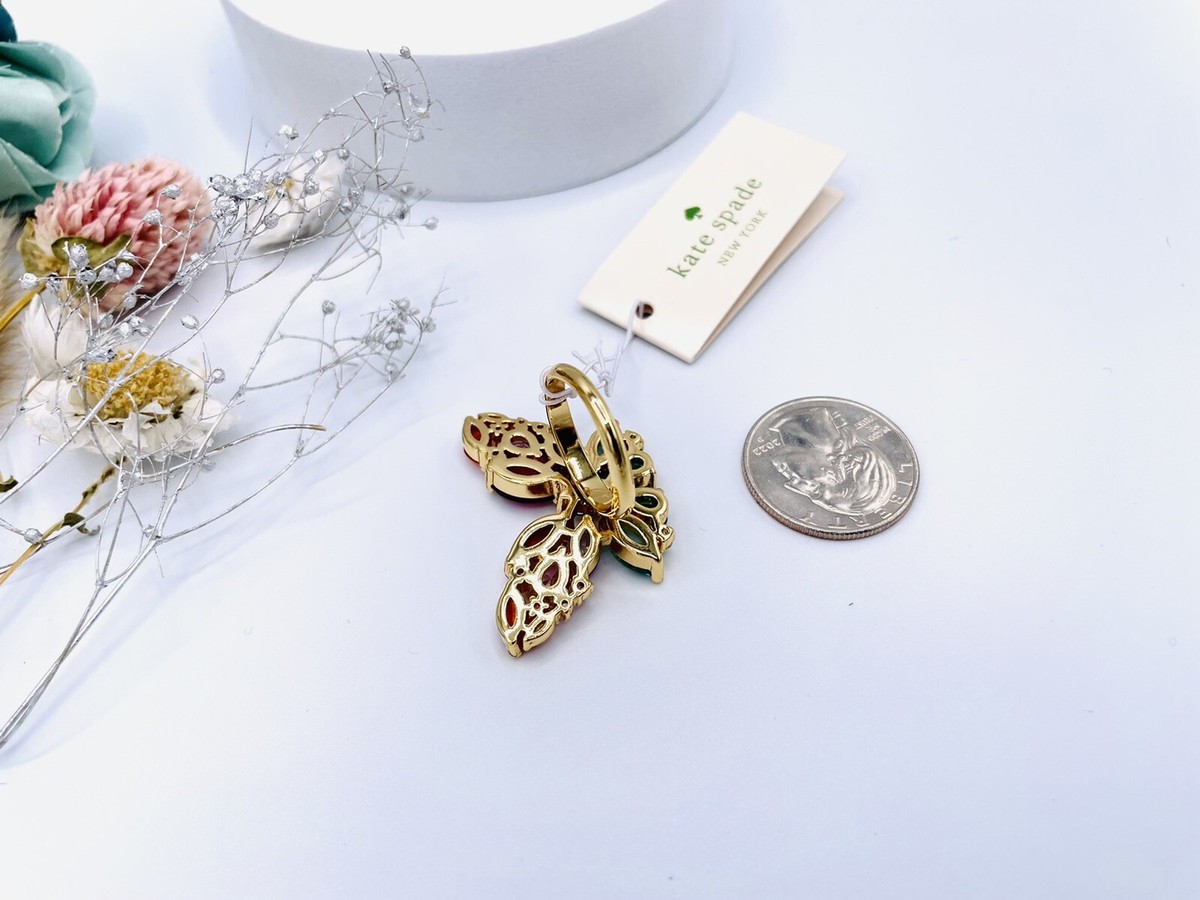 Kate Spade Gold-Tone Multicolor Cubic Zirconia Butterfly