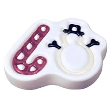 7"x 6.25"x D.1.25" Candy Cane Snowman Mold Glass Fusing