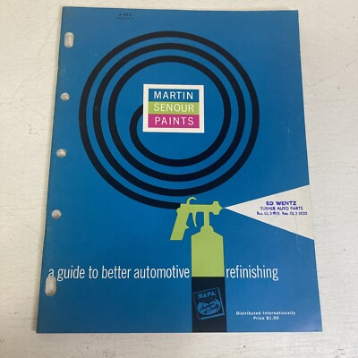 #ad Martin Senour Paints Paperback Guide To Better Automotive Refinishing A462…. $9.75