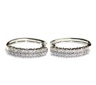 New 10k white gold .50ct I1 H round diamond hoop huggie earrings 2.4g natural — photo 3