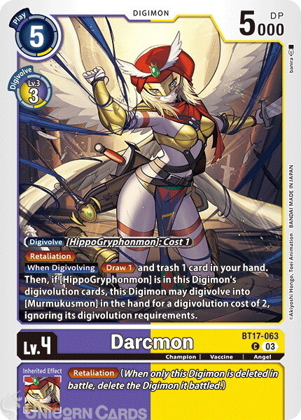 BT17-063 Darcmon : Common Digimon Card : BT17: Secret Crisis