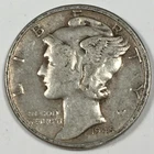1945 United States Mercury Dime - Very Fine (VF) KM#140 - 90% Silver - 6343