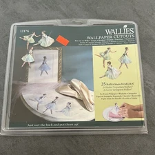 NEW Wallies Vinyl Wallpaper Cutouts 25 Ballerinas 5" Pre-Pasted Washable #12176