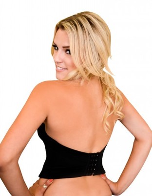 navy blue dress for baby girl DONATELLA Bustier Corset Lace Up Back Satin Mermaid Formal Dress main image 1