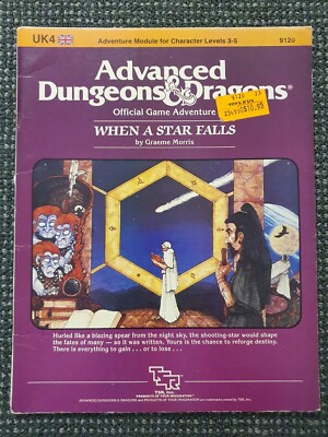  ️TSR 1984 ADVANCED DUNGEONS & DRAGONS D&D MODULE WHEN A STAR FALLS 9120 UK4