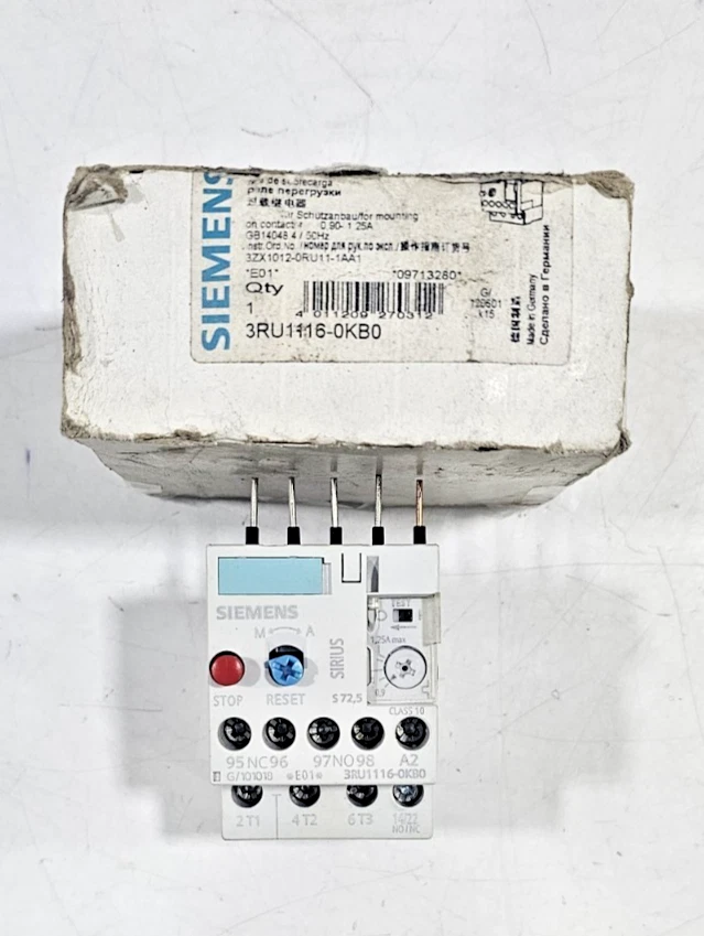 SIEMENS 3RU1116-1KB0 New - Surplus Motor Protection Overload Relay