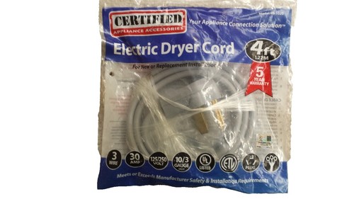 UTILITECH 0148708 - Appliance Cord 6-ft 3-Prong Gray Dryer