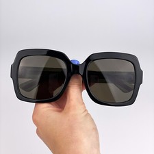 Gucci Women Sunglasses Black Green Brown Red Square GG0036SN 002 NEW AUTHENTIC