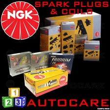 Image of NGK Replacement Spark Plugs & Ignition Coil BCPR6ES (2330) x4 & U2009 (48030) x1