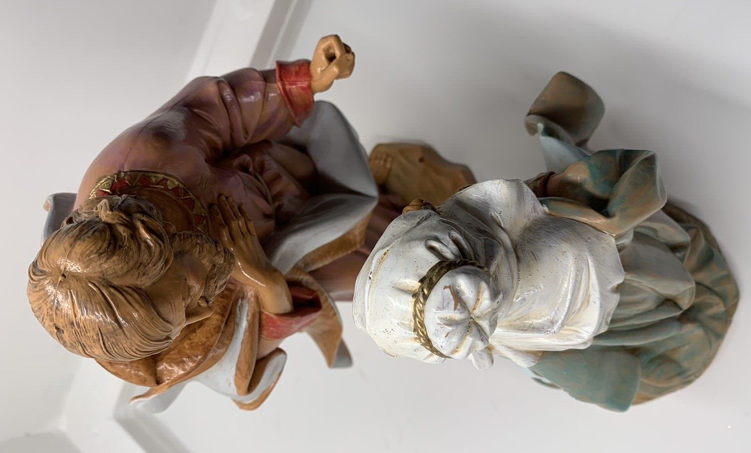 1991 Fontanini Nativity Set Holy Family 12" Figures, Mary, Joseph, Shed