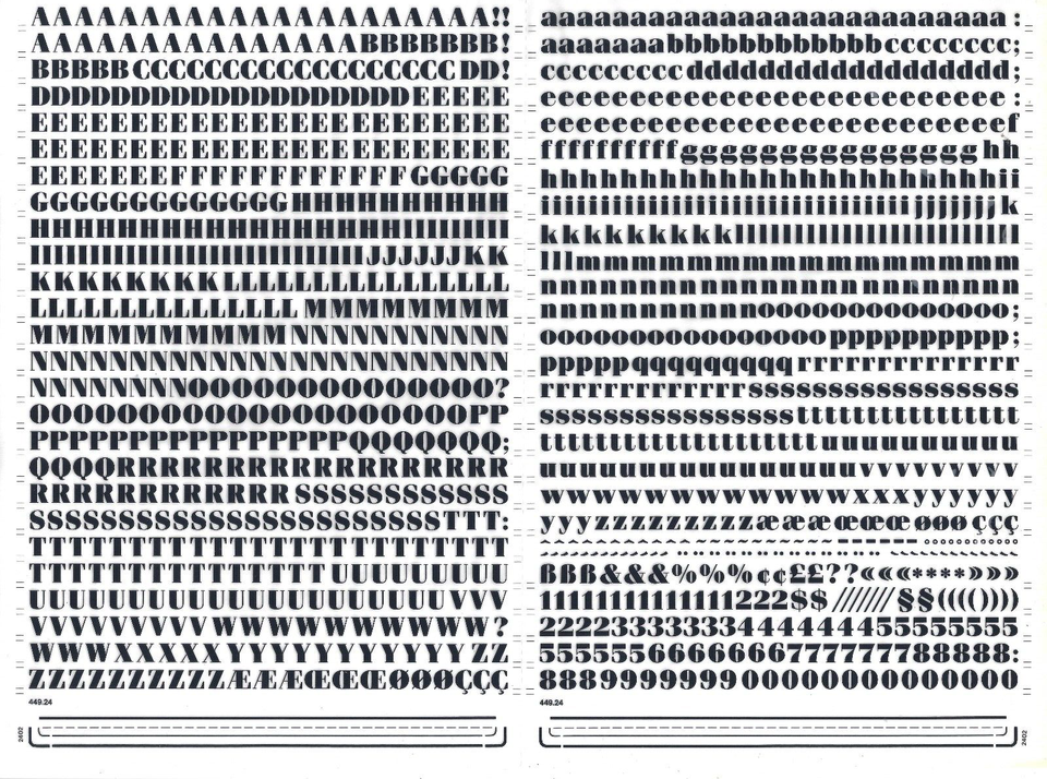 MECANORMA Dry Transfer Lettering 449.24 CLN 842 FENICE ULTRA 7mm | eBay